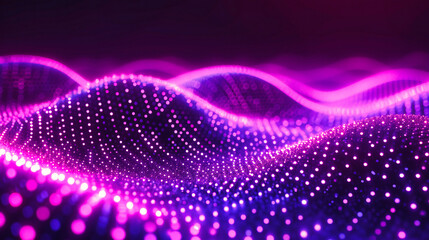 Futuristic abstract background with flowing waves and particles, symbolizing digital technology and dynamic motion in a modern and artistic design