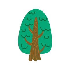 vector hand-drawn tree object illustration