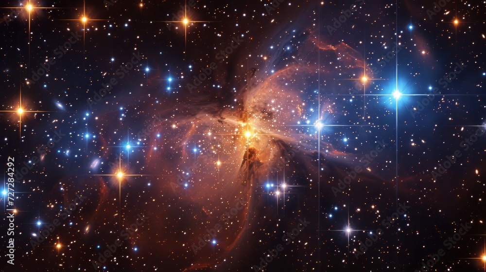 Aufkleber realistic depiction of the open cluster, emphasizing its older stellar population and rich starry fi