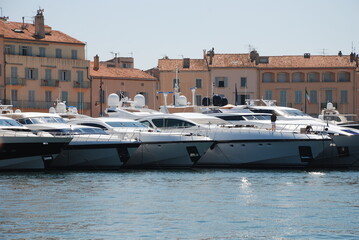 boats and yachts in the harbor of Saint Tropez
