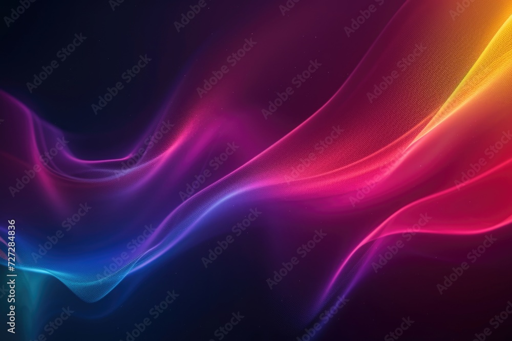 Poster colorful abstract background with dark gradient wave design.