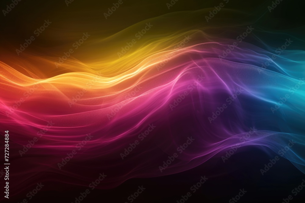 Poster colorful abstract background with dark gradient wave design.