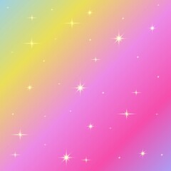 Fototapeta na wymiar Rainbow background fantasy unicorn galaxy.