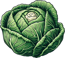 Fototapeta premium cabbage - 양배추. Generative AI