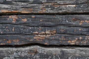 Surface of old brown chipped and deteriorated wood texture
