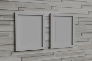 Fototapeta premium Showcase your work with this high-quality mockup of a Photo Frame. The item is presented in a front view (eye-level shot). Premium quality. Incredibly simple to use. Includes special layers and smart 