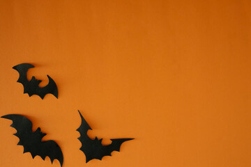 halloween background with bat decoration