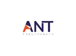 Ant Logo Design  .ANT Font logo 