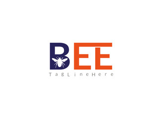 Bee character for logo or bell latter 