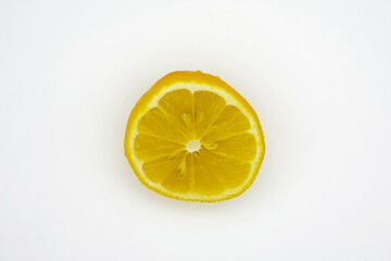 Half of Lemon, Closeup, Isolated, White Background 