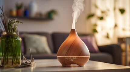 Wooden Diffuser on Table