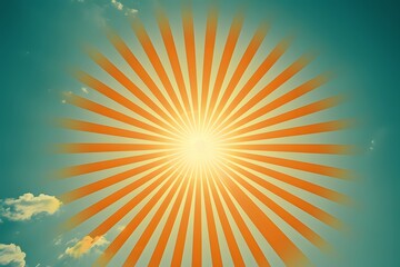 Obraz premium orange sun rays 