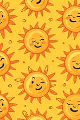 a sunshine cartoon pattern