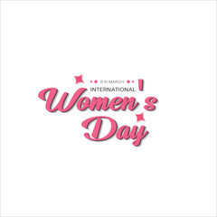 women's day free vector 3d editable text effect template design