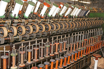 Machinery in a Victorian textile mill	