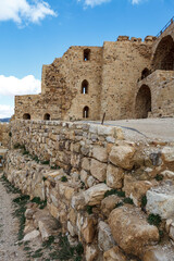Exterior of Kerak castle in Al-Karak, Jordan, Middle East