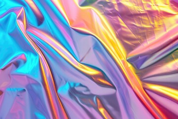 Holographic foil and pastel paper create retro fantasy design