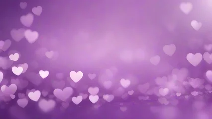Foto op Canvas purple hearts bokeh background, valentines day background © anamulhaqueanik
