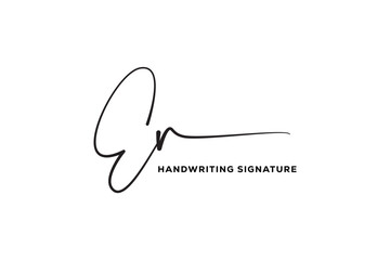 ER initials Handwriting signature logo. ER Hand drawn Calligraphy lettering Vector. E R letter real estate, beauty, photography letter logo design.