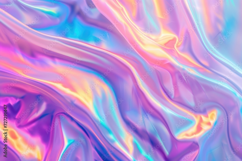 Poster iridescent background. holographic abstract background in soft p