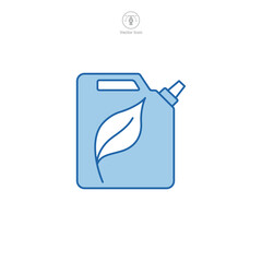Biofuel canister Icon symbol vector illustration isolated on white background