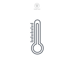Thermometer Icon symbol vector illustration isolated on white background