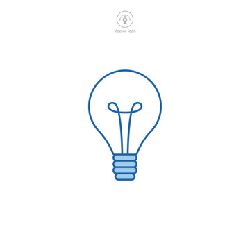 Light Bulb Icon symbol vector illustration isolated on white background