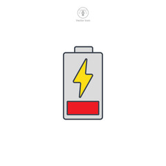 Battery Icon symbol vector illustration isolated on white background