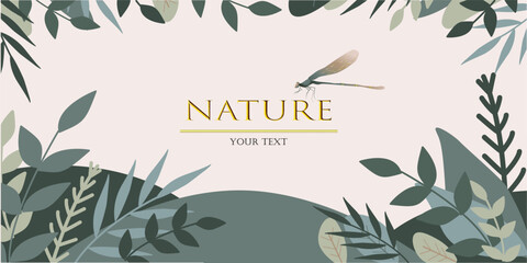 layout for text nature in natural, delicate colors