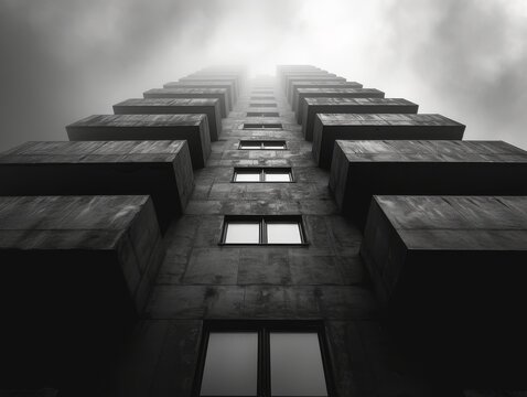 Low Angle View Of Building To Heaven