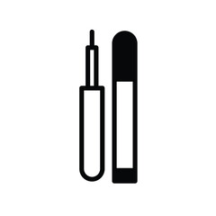 Obraz premium eyeliner icon with white background vector stock illustration