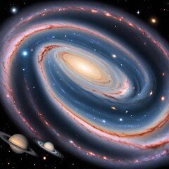 "Examine the role of supermassive black holes at the centers of galaxies and their influence on galactic structure and evolution." 