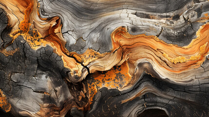 Close Up of a Tree Trunk With Brown and Black Pattern
