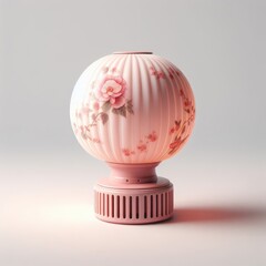 antique pink lamp on the table
