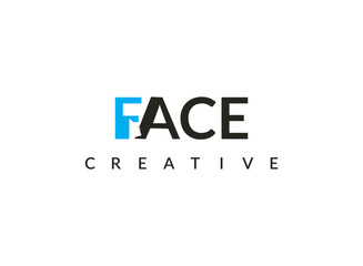 creative face logo design .