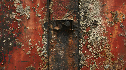 Rusted Metal Door With Rusted Handle