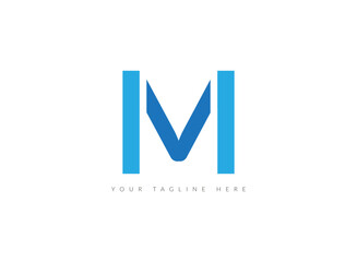 M  creative initial latter logo . company logo.