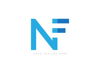 NF creative initial latter logo . company logo.