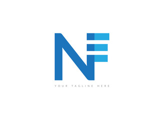 NE creative initial latter logo . company logo.