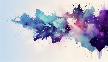 Fototapeta premium Watercolor splash background, Ai generated image