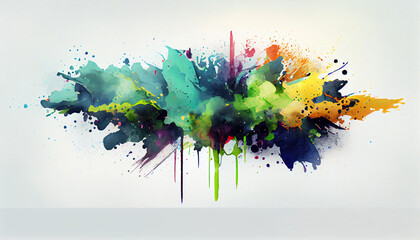 Watercolor splash background, Ai generated image