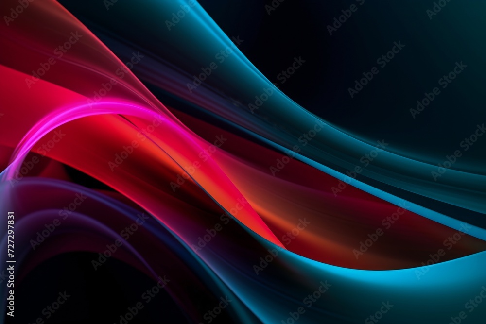 Poster colorful abstract background with wavy lines. generative ai.