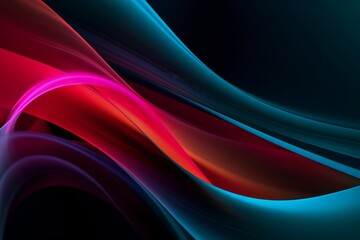 Obraz premium Colorful Abstract Background With Wavy Lines. Generative AI.