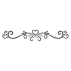 decorative border divider black vector design element