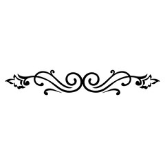 decorative border divider black vector design element