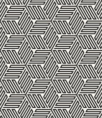 Vector seamless pattern. Modern stylish texture. Repeating geometric background. Striped monochrome bold hexagonal grid. Tileable graphic design. Can be used as swatch for illustrator.