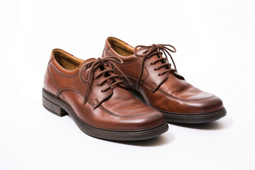 brown leather shoes, AI Generative.