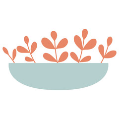 plant in pot vector illustration