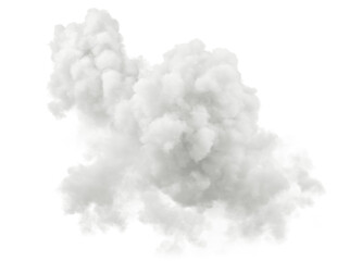 Dreamy soft white clouds on transparent backgrounds 3d render png