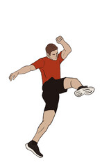 player kicking ball